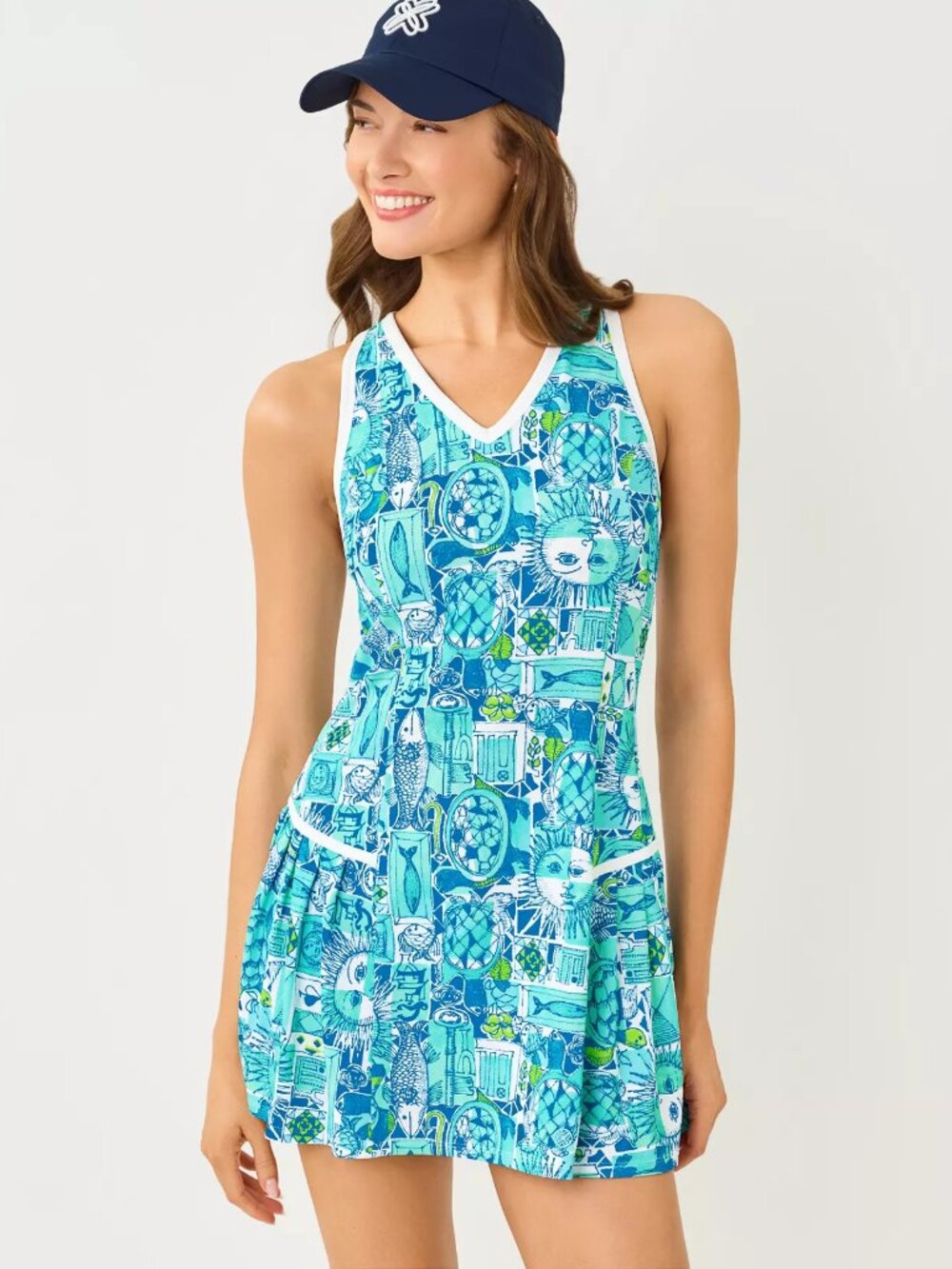 NWT Lilly Pulitzer Luxletic Bacio Active Dress, Mint Condition Harlillyquin, XS
